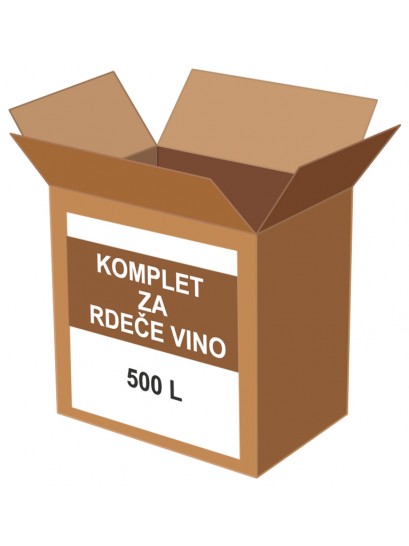 KOMPLET ZA RDEČE VINO 500 l