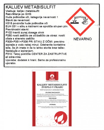K-METABISULFIT - ŽVEPLO V PRAHU 100 g