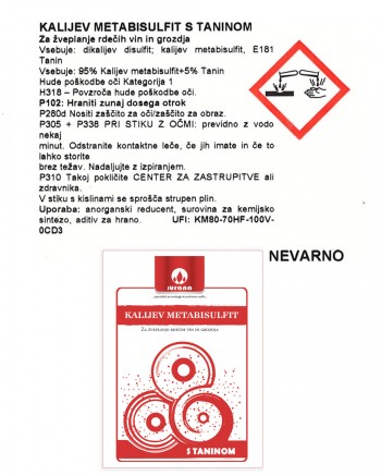 K-METABISULFIT + TANIN 100 g
