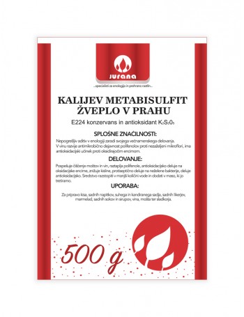 K-METABISULFIT - ŽVEPLO V PRAHU 500 g