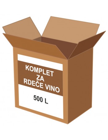 KOMPLET ZA RDEČE VINO 500 l