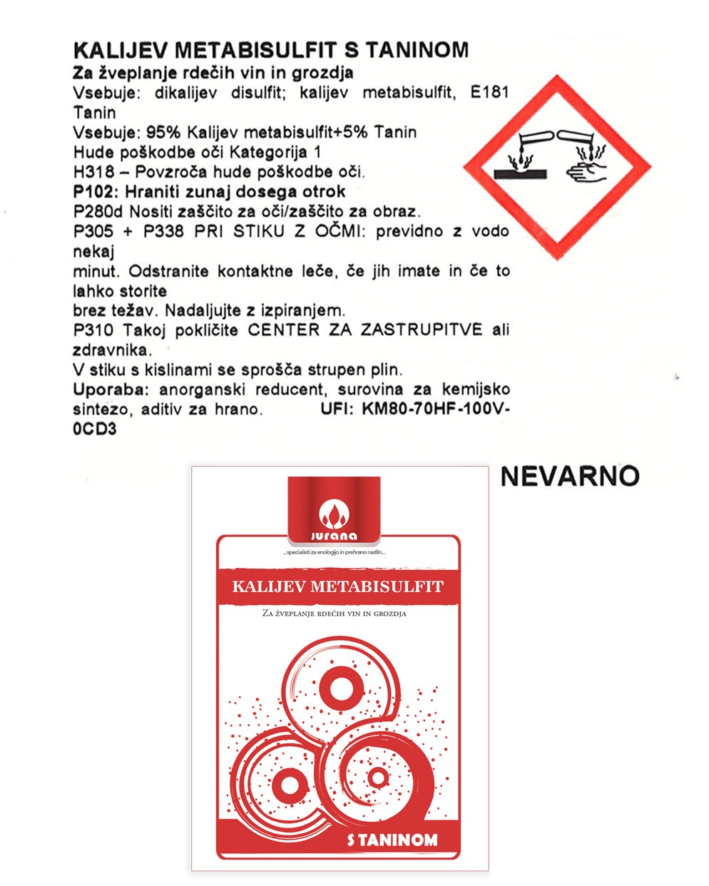 K-METABISULFIT + TANIN 1 kg